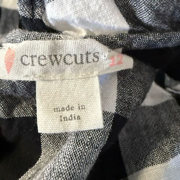 Crewcuts Girls 2 Set Outfit black & white plaid and denim size 12 - Picture 8 of 9